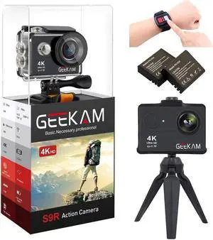 Digital Action Underwater Waterproof Sports Camera Camcorder Cam Wifi 4K HD 30fps 12MP 170 Degree Wide Angle Remote Control and Helmet Accessories Kit-Waterproof 100ft