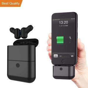 New Exclusive X2-TWS Binaural Detachable Wireless Earphones Mini In-Ear V4.2 Bluetooth Earbuds Sports Waterproof Headphones for iPhone Android Phones with Large Battery Charging Box Power Bank