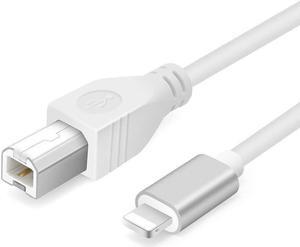 3.3FT Lightning to USB 2.0 Cable Adapter Lightning to Type B Cord Lightning to Midi Cable for iPhone iPad iPod to Midi Controller Midi Keyboard Recording Audio Interface USB Microphone