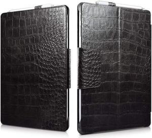 Surface Pro 4 Case Vintage Series Genuine Leather Folio Cover with Pen Holder Stand for Microsoft Surface Pro 4 2015 / Surface Pro 2017 Original Keyboard
