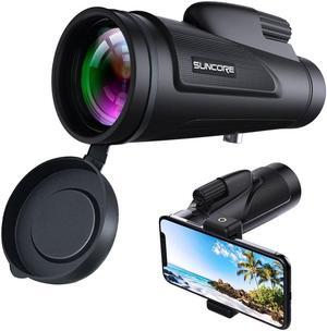 High Power Waterproof Monocular Telescope Scope 12×50 with Phone Adapter Tripod
