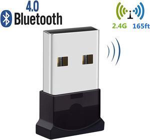 Bluetooth USB Adapter Bluetooth 4.0 USB Dongle Bluetooth Receiver Transfer Wireless Adapte rfor PC Wireless Dongle for Stereo Music Keyboard Mouse Support Windows 10 8.1 8 7 XP vista