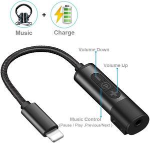 Lightning to 3.5 mm Headphone Jack Adapter iPhone 7 Lightning Audio and Charger Splitter with Charge and Music Aux Headphone Adapter for Apple iPhone 7 7 plus iPhone 8 8 plus iPhone X XS XS MAX XR