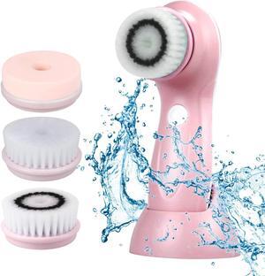 Facial Cleanser Brush 3 in 1 Electric Rotating Facial Cleansing Brush USB Rechargeable Sonic Face Cleaners Scrubber SPA Skin Care Tool Beauty Instrument