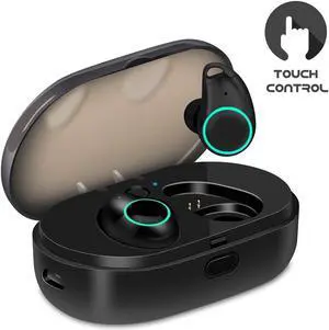 Werleo Bluetooth Wireless Earbuds with 800mAh Charging Box Touch Control Sports Earphones In-Ear IPX5 Waterproof HD Stereo Sweatproof Wireless Headphones Headset with Built-in Mic