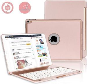 New iPad Pro 10.5 Keyboard Case Protective Ultra Slim Hard Folio Case 360 Rotate Smart Cover with 7 Colors Backlit Auto Wake Sleep Wireless Bluetooth Keyboard for iPad Pro 10.5 inch Model A1701A1709