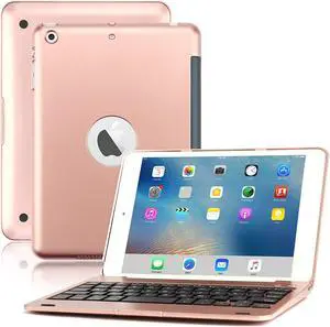 iPad Mini 1 2 3 Keyboard Case Werleo Bluetooth Wireless Keyboard Folio Flip Smart Cover For Apple iPad Mini 3 Mini 2 Mini 1 with Folding Stand and Auto Sleep Wake Function