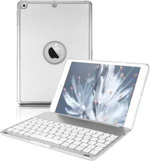 New iPad 9.7 Keyboard Case Protective Folio Utra Slim Hard Shell Smart Cover with 7 Colors Backlit Bluetooth Keyboard for Apple iPad 9.7 2017 2018 iPad 6th Generation iPad 5th Generation iPad Air
