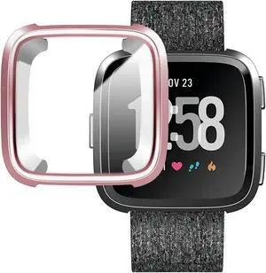 [New Version] Case for Fitbit Versa Soft TPU Protective Full Cover Shell Bumper Case Protector for Fitbit Versa Smartwatch