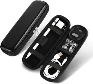 Apple Pencil Case Holder Apple Pen Accessories (1 Pouch For Pencil Tips) Elastic Strap Sleeve Hard Pocket Protective Carrying Case for Usb Cable Earphone Samsung Stylus iPad Pro Pen Pencil Holder
