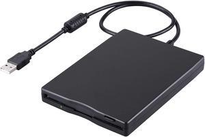 Werleo USB Floppy Disk Drive - 3.5" Portable USB External 1.44MB FDD Diskette Drive for PC Windows 10 7 8 Windows XP Vista for Mac Plug and Play Black