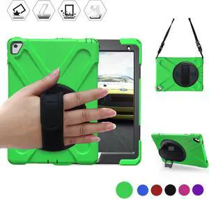 Werleo iPad Pro 9.7 Case ipad 9.7 Case Shockproof Full-Body Heavy Duty Protective Case with a 360 Degree Swivel Kickstand Hand Strap Shoulder Strap for Apple iPad Pro 9.7 inch Model A1673 A1674 A1675