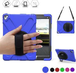 Werleo iPad Pro 9.7 Case ipad 9.7 Case Shockproof Full-Body Heavy Duty Protective Case with a 360 Degree Swivel Kickstand Hand Strap Shoulder Strap for Apple iPad Pro 9.7 inch Model A1673 A1674 A1675