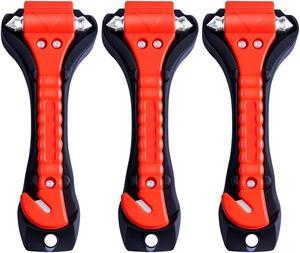 3 Pack Car Emergency Escape and Rescue Tool Car Safety Hammer Car Window Glass Breaker Punch Seat belt Cutter