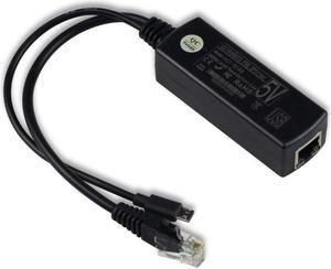 Werleo PoE Splitter Gigabit 5V Micro USB Power and Ethernet to Raspberry Pi 3B+ Work with Echo Dot Most Micro USB Security Camera Dropcam or Raspberry Pi and Tablet IEEE 802.3af Compliant