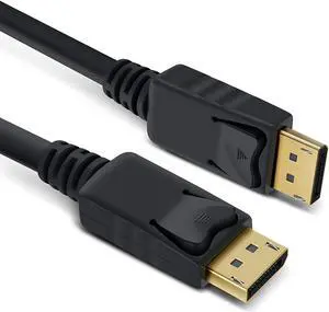 DisplayPort to DisplayPort Cable 6 Feet Gold Plated High Speed  DP to DP Cable Cord for for Lenovo Dell HP ASUS PC Laptop TV 4K Resolution Ready Black