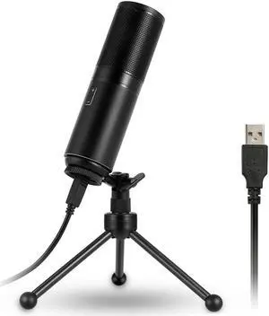 USB Microphone Recording Microphone Metal Studio Condenser for PC Laptop Desktop Notebook Cardioid Studio Recording Vocals for Recording Gaming Podcasting Online Chatting