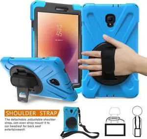 Samsung Galaxy Tab A 8.0 2017 Case Werleo Rugged Protective Case with 360 Degree Rotatable Stand Hand Handle Strap Shoulder Strap Samsung Tab 8.0" T380 T385 Tablet Cover for Kids Boys Girls
