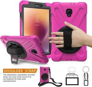 Samsung Galaxy Tab A 8.0 2017 Case Werleo Rugged Protective Case with 360 Degree Rotatable Stand Hand Handle Strap Shoulder Strap Samsung Tab 8.0" T380 T385 Tablet Cover for Kids Boys Girls