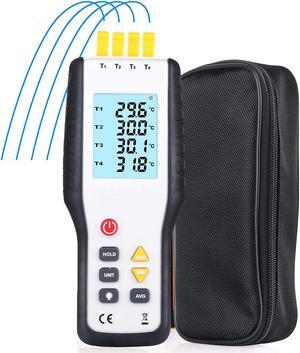 Thermocouple Thermometer WERLEO 4 Channel K Type Digital Thermometer Thermocouple Digital Temperature Meter Tester  -200~1372°C / 2501°F Sensor