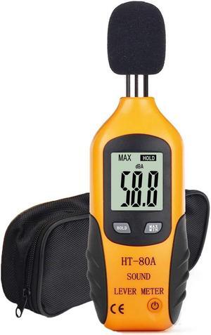 WERLEO Decibel Meter Portable Digital Sound Level Meter 30 – 130 dB Audio Noise Measure Device Digital Noise Meter Tester Dual Ranges with LCD Display Batteries included