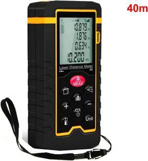 Laser Distance Measurement 131FT / 40M High Precision Waterproof Handheld Digital Laser Measure w/ LCD Backbit Volume Area Pythagorean Continuous Measurement - Carry Pouch Lanyard & Battery Included