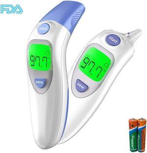 Ear and Forehead Thermometer for Fever Digital Medical Infrared Basal Body Temporal Thermometer Digital Thermometer for Baby Kids Children Adults Infants Toddlers FDA and CE Approved
