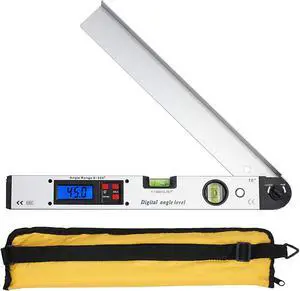 Werleo Digital Angle Gauge 0-225° Digital Inclinometer Protractor Angle Finder with LCD Spirit Level 400mm / 16 inch for Vertical Horizontal Dual Spirit Level