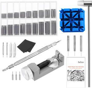 Werleo Watch Link Remover Kit Watch Band Tool Kit – Watch Spring Band Tool and Link Remover with 360 Pcs Watch Pins for Watch Repair