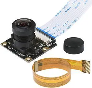 Werleo Raspberry Pi Camera Module Wide-Angel Fish-Eye Camera Lenses 5 Megapixels 1080P OV5647 Sensor with Pi Zero Ribbon Cable & FPC Cable for Raspberry Pi 3B+ 3B 2B Zero