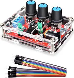 XR2206 Function Generator - Werleo Updated XR2206 DIY Kit Signal Generator with Jumper Wires Cable - Sine Triangle Square Output 1Hz-1MHz Adjustable Frequency Amplitude