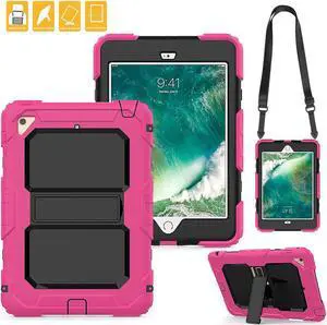 Werleo iPad Mini 4 Case Three Layer Heavy Duty Drop Proof Full-Body Protective Rugged Hard Case Kickstand & Removable Shoulder Strap For iPad Mini 4th Generation Model A1538 A1550