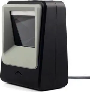 WERLEO 2D Barcode Image Reader USB Automatic Hands-Free Barcode Scanner QR Code Omnidirectional Bar Code Scanner for Mobile Payment Supermarket Library Retail Store Warehouse Black