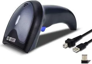 Wireless 2D Barcode Scanner QR Bar Code Reader 2.4Ghz Wireless and USB 2.0 Wired Scan QR PDF417 Data Matrix Maxicode Image Reader Portable Automatic Bar Code Scanning for Retail Supermaket Warehouse