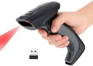 WERLEO 2D Wireless Barcode Scanner 2-in-1 Wireless & USB Wired 2D 1D QR PDF417 Data Matrix Bar Code Scanner Cordless CMOS Image Barcode Reader for for Supermarket Retail Warehouse Library