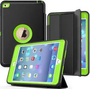iPad Mini 4 Case WERLEO Three Layer Drop Protection Rugged Protective Cover Heavy Duty iPad Mini Stand Case with Magnetic Smart Auto Wake Sleep Cover for Apple iPad Mini 4 Smart Case