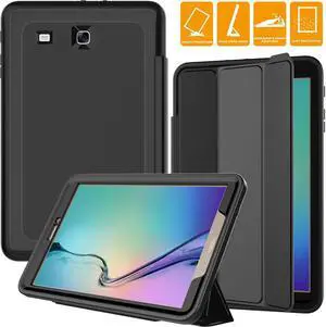 WERLEO Samsung Galaxy Tab E 9.6 Case Three Layer Drop Protection Full Body Rugged Protective Case with Auto Sleep Wake Magnetic Smart Stand Cover for Samsung Galaxy T560  Model SM-T560 SM-T561 Cover