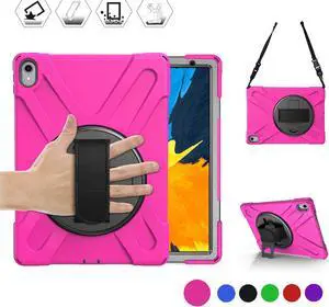 iPad Pro 11 Inch 2018 Case WERLEO Hybrid hree Layer Heavy Duty Protective Case Shockproof Case Cover with Handle Hand Strap, Kickstand& Shoulder Strap for iPad Pro 11 2018 Release Tablet