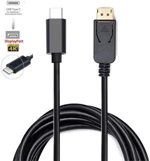 CableDeconn usb Type-C USB 3.1 to Displayport cable HDTV Adapter  for New Macbook Google Chromebook Pixel,Dell XPS 13 15 Laptop