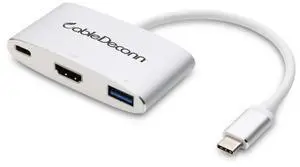 CableDeconn Thunderbolt 3 usb Type-C hub to HDMI USB 3.0 USB-C Charging Adapter cable 3in1 Multifunction converter for Macbook dell