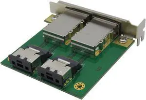 CableDeconn Mini SAS for Internal SFF-8087 sas 36P to 2 Port External HD sas26P SFF-8088 Front Panel PCI SAS Card Adapter