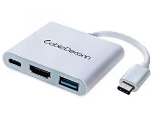 CableDeconn Thunderbolt 3 Hub usb Type C to HDMI USB 3.0 charging USB 3.1 Adapter converter USB-C hdmi cable for New Macbook pro hdtv
