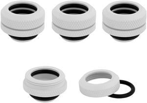 Corsair Hydro X Series XF Hardline Fitting, 14mm OD, White, 4-pack