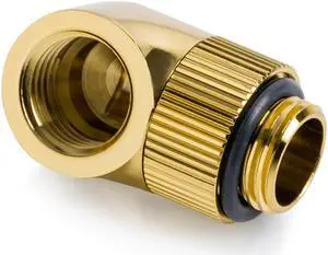 Bitspower Touchaqua G1/4" Male to Female Extender Fitting, 90? Angle Rotary, True Brass, 2-pack Bitspower Touchaqua G1/4" Male to Female Extender Fitting, 90? Angle Rotary, True Brass, 2-pack