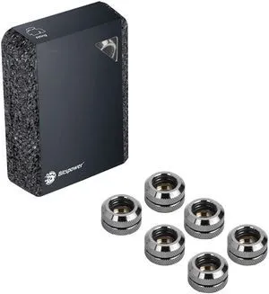 Bitspower G1/4" to Enhance Multi-Link Fitting for 12mm OD Rigid Tubing, Black Sparkle, 6-pack Bitspower G1/4" to Enhance Multi-Link Fitting for 12mm OD Rigid Tubing, Black Sparkle, 6-pack