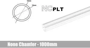 Bitspower None Chamfer PETG Link Tube, 12mm OD, 1000mm, Clear