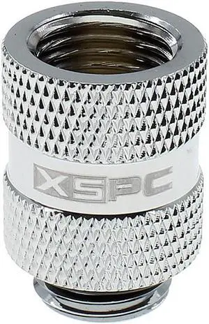 XSPC G1/4" 20mm Male to Female Fitting, Chrome XSPC G1/4" 20mm Male to Female Fitting, Chrome
