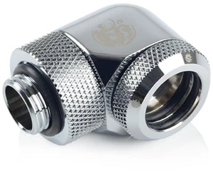 Bitspower G1/4" to Enhance Multi-Link Adapter Fitting for 14mm OD Rigid Tubing, 90 Degree Rotary, Silver Shining Bitspower G1/4" to Enhance Multi-Link Adapter Fitting for 14mm OD Rigid Tubing, 90 Degree Rotary, Silver Shining