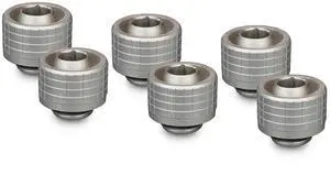 Thermal Grizzly DeltaMate ST16 Compression Fitting for Soft Tubing, 10mm ID/16mm OD, Matt Nickel, 6-pack Thermal Grizzly DeltaMate ST16 Compression Fitting for Soft Tubing, 10mm ID/16mm OD, Matt Nickel, 6-pack