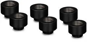 Thermal Grizzly DeltaMate MF10 Extender Fitting, Black, 6-pack Thermal Grizzly DeltaMate MF10 Extender Fitting, Black, 6-pack